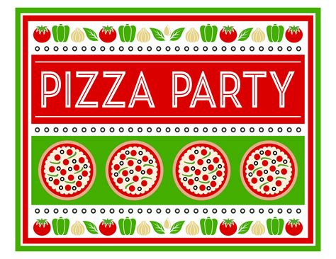 Printable Pizza Party Invitations - Printable Word Searches