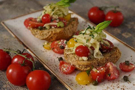 Dako, Cretan Bread Salad with Tomatoes, Green Apples & Herbs | Greek Food - Greek Cooking ...