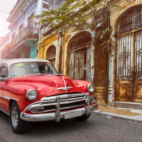 Red Cuban Car Wall Art | Photography