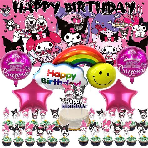 Buy Kuromi Party Decorations | Supplies | Birthday | Cake Topper ...