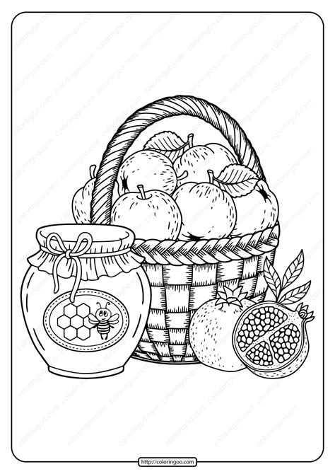 Harvest Basket Coloring Pages