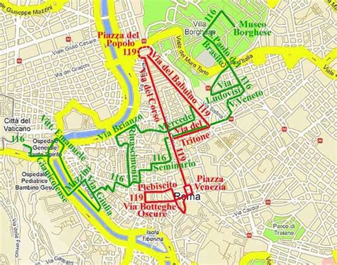 Rome bus 70 route map - Map of Rome bus 70 route (Lazio - Italy)