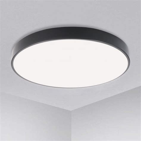 MARPOU Lampu Plafon LED Modern Ceiling Light Warm White 36W 50 cm - M2358 - Black ...