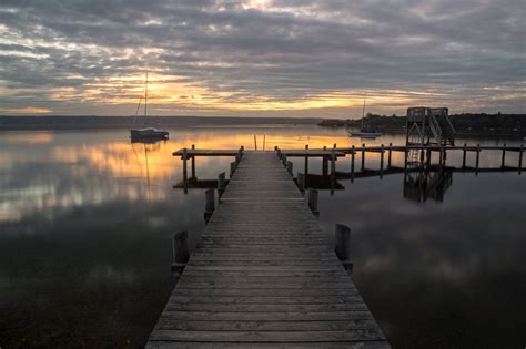 Free download | HD wallpaper: ammersee, sunset, bavaria, romantic, evening, water, sky, pier ...