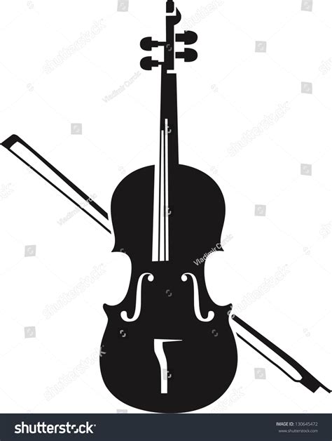 Violin Silhouette Stock Vector 130645472 - Shutterstock