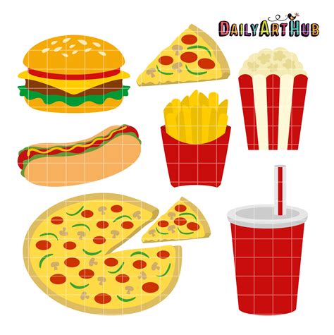 Fast Food Clip Art Set | Daily Art Hub