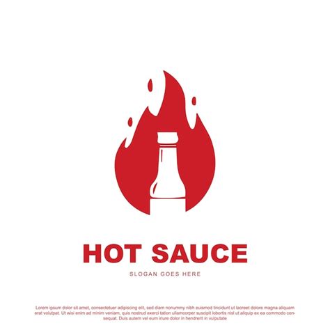 Premium Vector | Creative hot sauce logo design bottle sauce with fire vector illustration