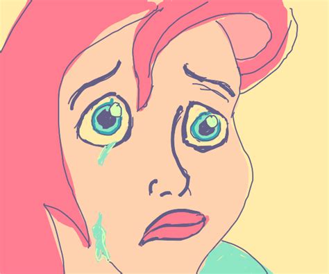 crying Ariel the little Mermaid - Drawception