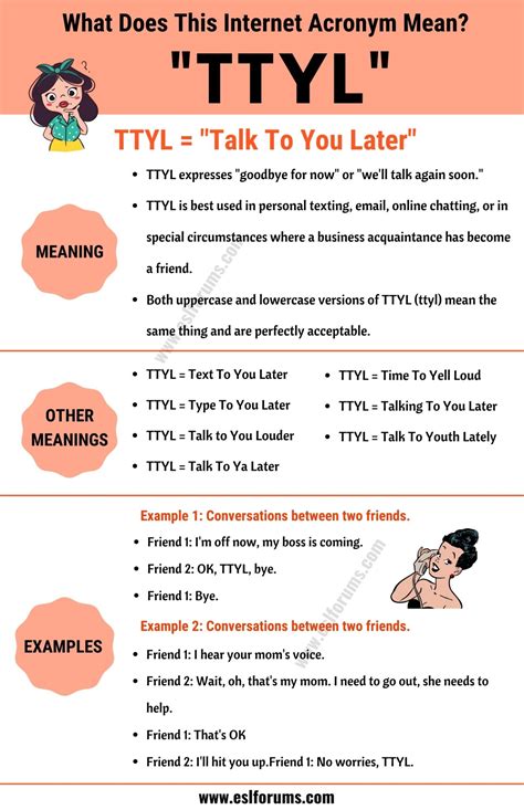 TTYL Meaning: What Does Interesting Acronym "TTYL"" Mean and Stand For? - ESL Forums