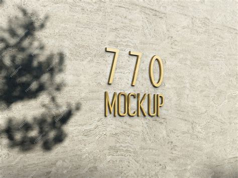 Premium PSD | Metal logo mockup design