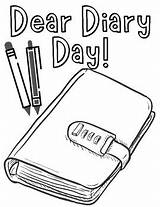 Dear Diary Day Printable Coloring Pages By HenRyCreated  TPT sketch template