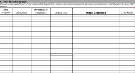 Risk Management Plan Template Free - Excel TMP