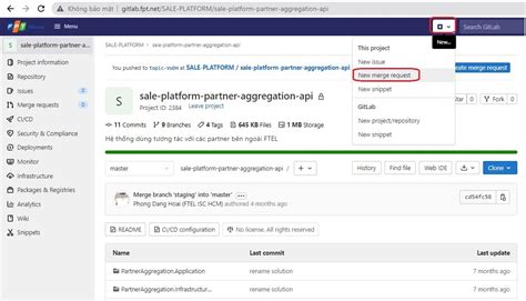 3c. TortoiseGit - Merge source từ nhánh branch dev về brach cá nhân