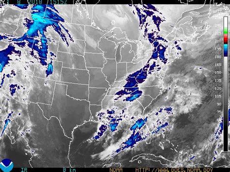 Eastern U.S. Infrared, Enhancement 4 - NOAA GOES Geostationary Satellite Server