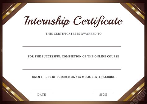 Certificate Of Internship Word Template And Google Docs For Free Download