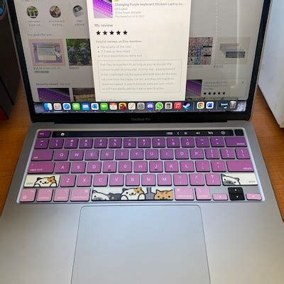 Changing Purple Keyboard Stickers Laptop Keyboard Cover Vinyl MacBook Keyboard Decal MacBook Air ...