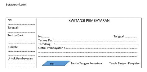 √⚡ Contoh Cara Membuat Kwitansi di Ms Word + Download - Suratresmi.com ...