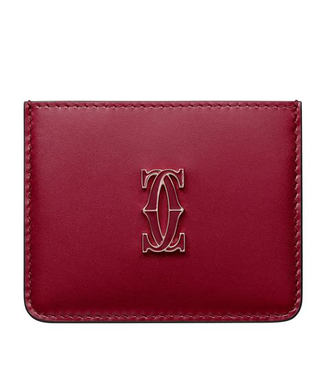 Leather Double C de Cartier Card Holder