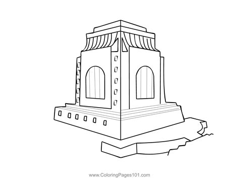 Voortrekker Monument Coloring Page for Kids - Free South Africa Printable Coloring Pages Online ...