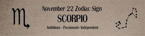 November 22 Zodiac Sign: Scorpio | Ambitious & Passionate