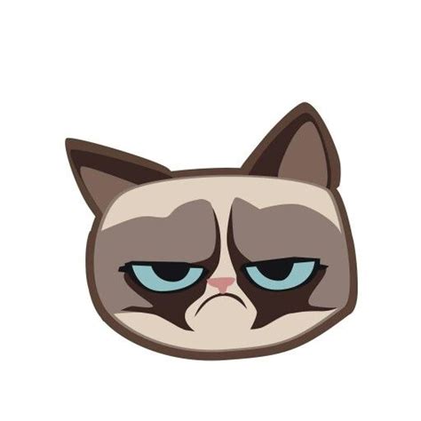 a grumpy cat with blue eyes is shown in this cartoon character's face