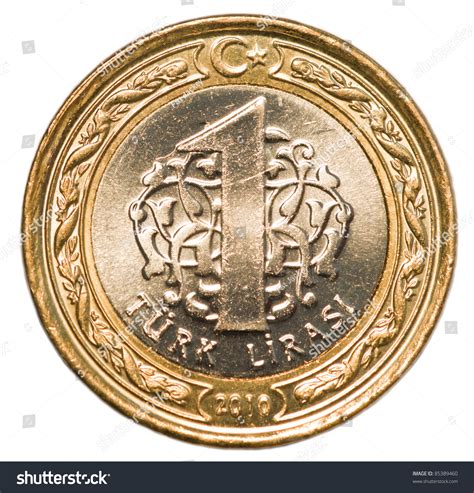 One Turkish Lira Coin Stock Photo 85389460 : Shutterstock