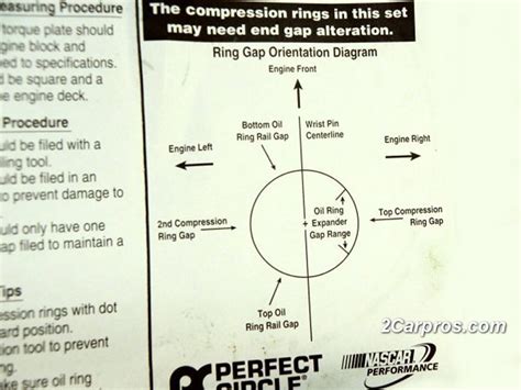 Ford piston ring orientation