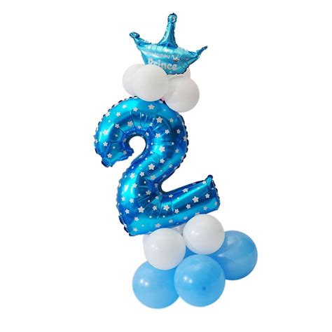 Birthday Numbers 0-9 Balloon Foil Latex Balloons Wedding Anniversary Party Favor Number 2 ...