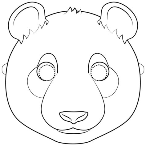 Panda Mask coloring page | Free Printable Coloring Pages