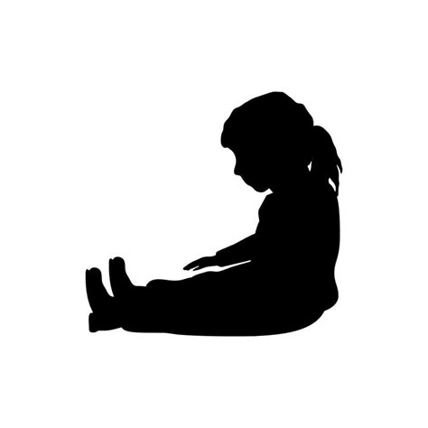 girl sitting silhouette 22763071 Vector Art at Vecteezy