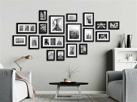 Large Set 23Pcs Photos Multi Picture Frame Collage Aperture Decor Memories Black | eBay