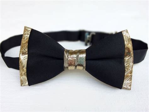 Men's black and gold bow tie pretied Limited Edition | Etsy | Gold bow tie, Wedding suits men ...