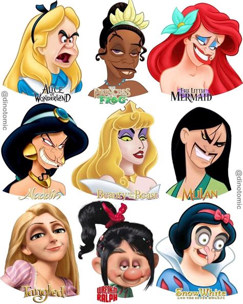 Disney Princesses and Villains Face swap - Những nàng công chúa Disney người hâm mộ Art ...