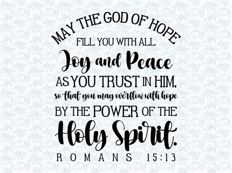 Romans 15:13 May the God of Hope Fill You With All Joy Bible - Etsy