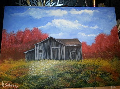 The old barn Acrylic on canvas | Painting, Zentangle art, Acrylic painting