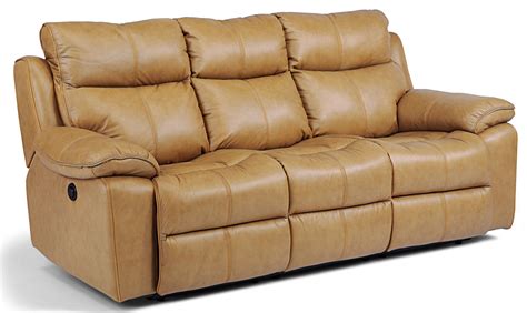 Fresh Brown Leather Power Reclining sofa