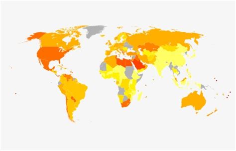 Obesity - World Map, HD Png Download - kindpng