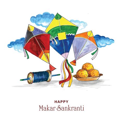 Happy makar sankranti holiday india festival background 4938957 Vector ...