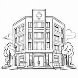 Download Hospital Building Coloring Page Pages Online  sketch template