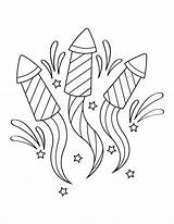 Fireworks Coloring Page sketch template