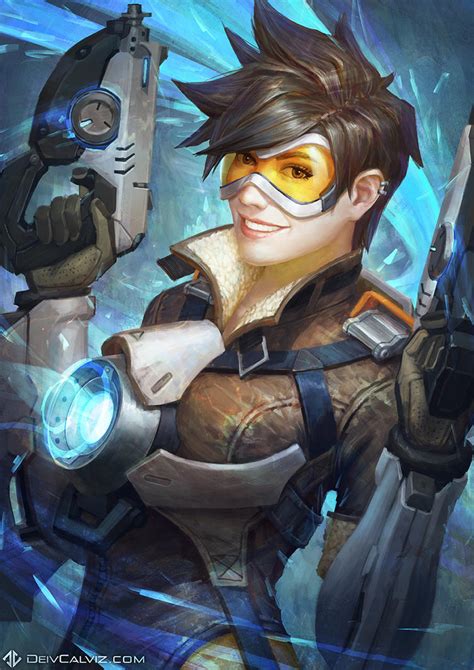 Tracer - Overwatch Fan Art by DeivCalviz on DeviantArt