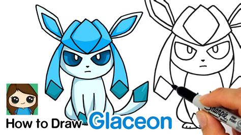 How to Draw Pokemon Glaceon - YouTube