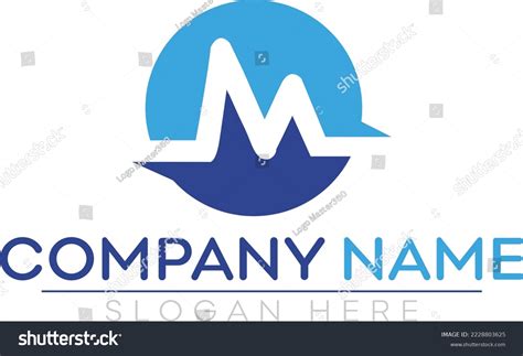 M Letter Negative Space Logo Design Stock Vector (Royalty Free) 2228803625 | Shutterstock