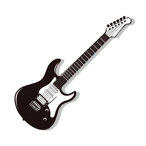 Premium Vector | Monochrome vector electric guitar. rock guitar ...