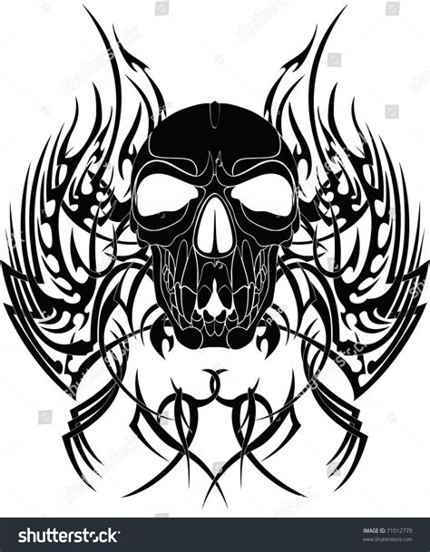 Skull Tribal Stock Vector Illustration 71012779 : Shutterstock