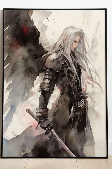 Sephiroth Wall Art Final Fantasy Portrait Watercolor Art Print - Etsy ...