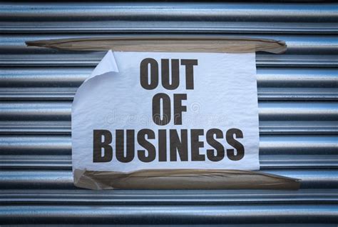 Out of Business Sign stock image. Image of fail, closure - 199856829