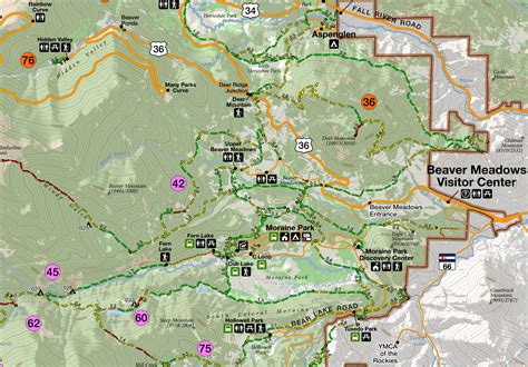 Day Hikes of Rocky Mountain National Park Map Guide