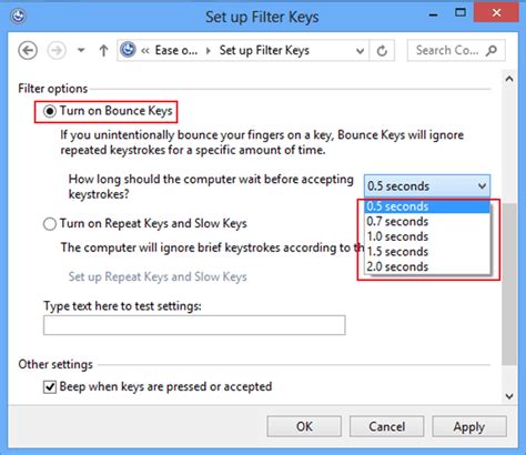 How to Set up Filter Keys in Windows 8/8.1