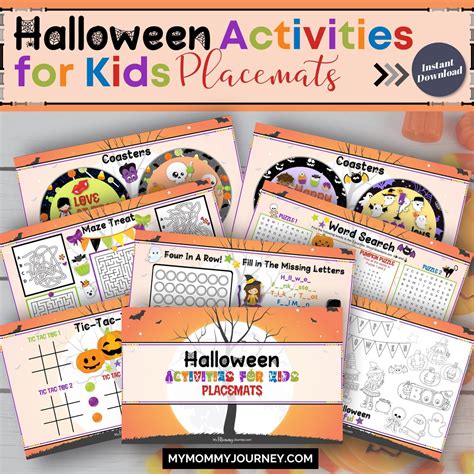 Halloween Activity Placemats Printable Halloween Placemats - Etsy